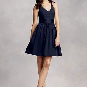 White by Vera Wang Short Halter Bridesmaid dress i